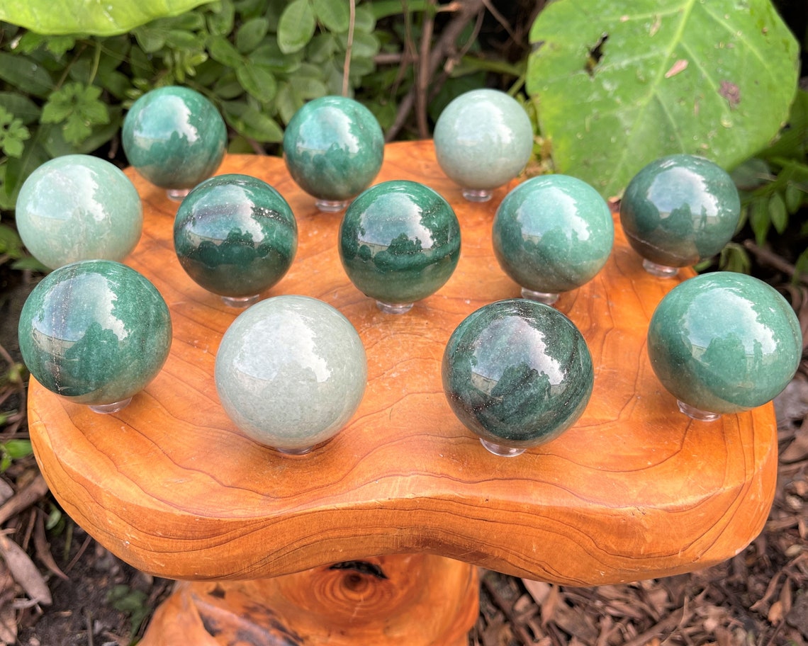 Aventurine Crystal Sphere With Stand