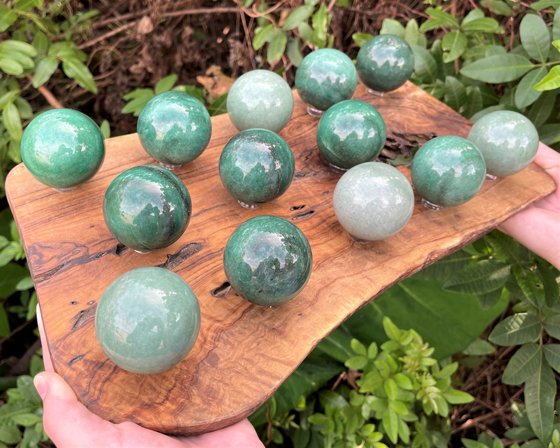 Aventurine Crystal Sphere With Stand