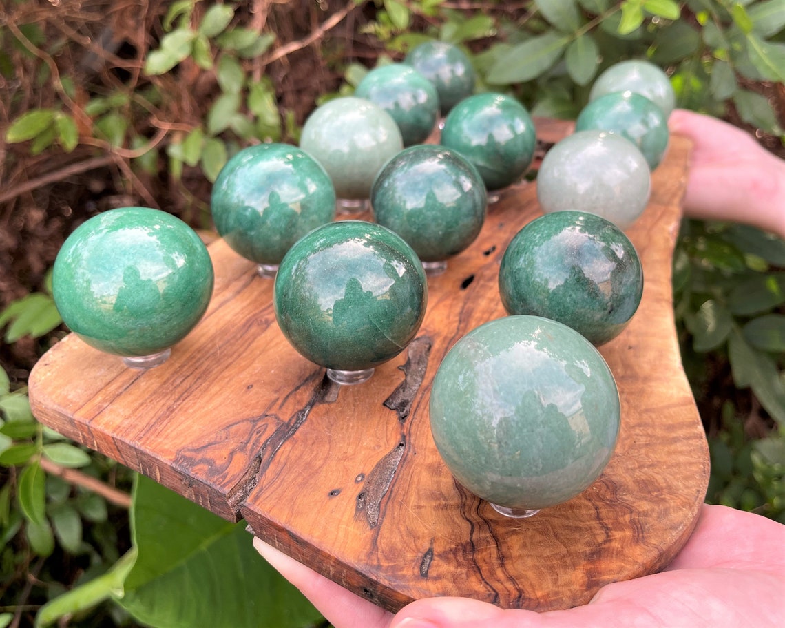 Aventurine Crystal Sphere With Stand
