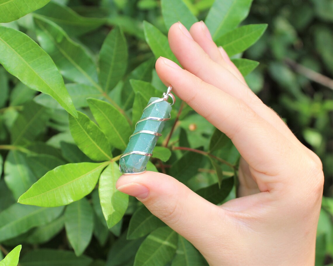 Spiral Wire Wrapped Point Pendant