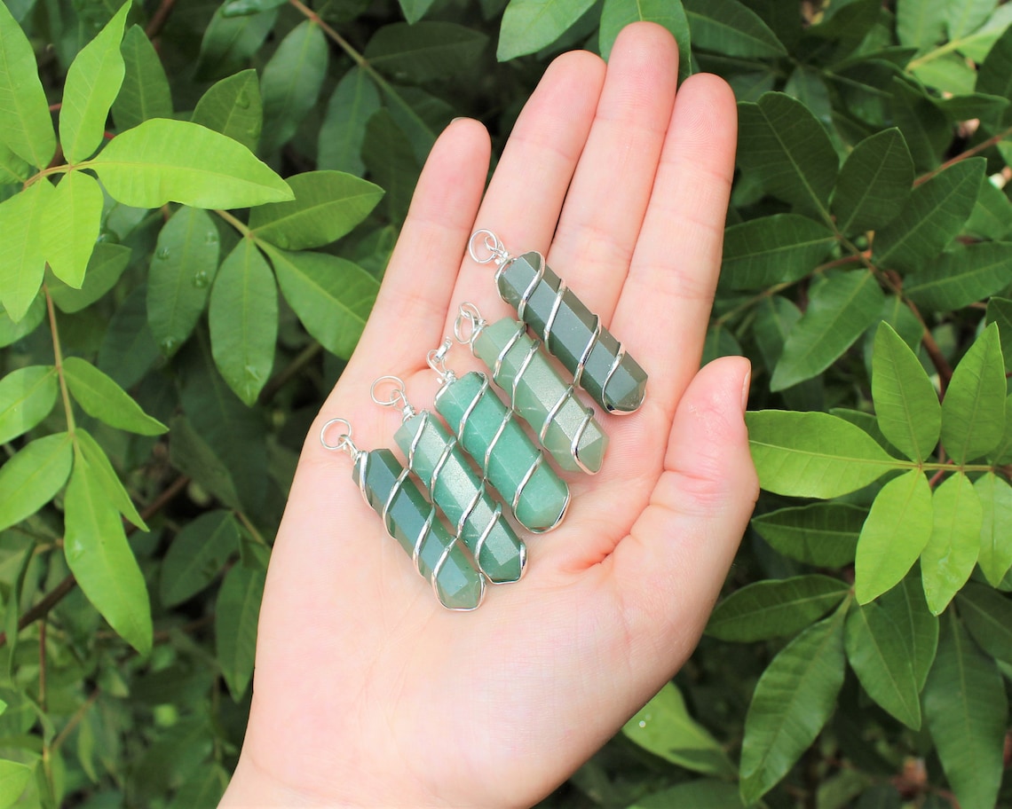 Spiral Wire Wrapped Point Pendant