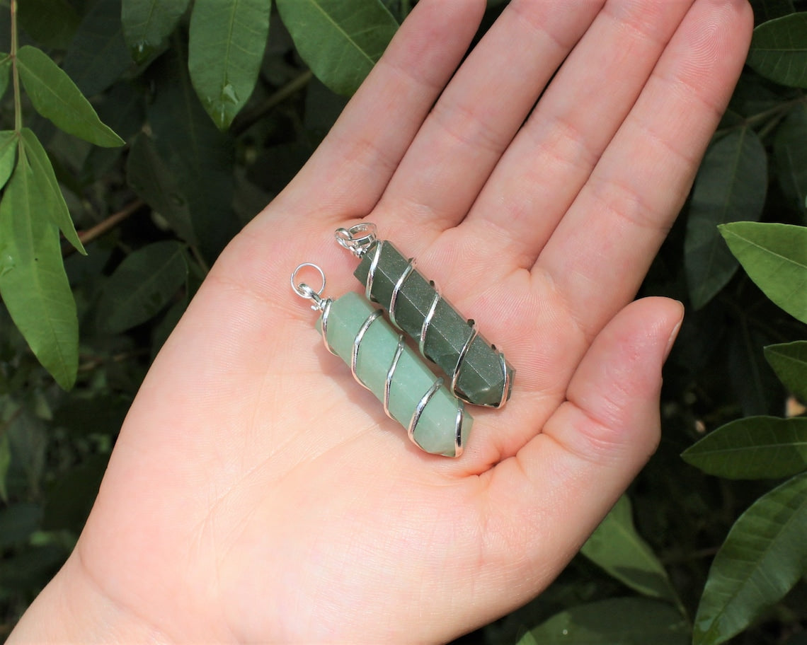 Spiral Wire Wrapped Point Pendant