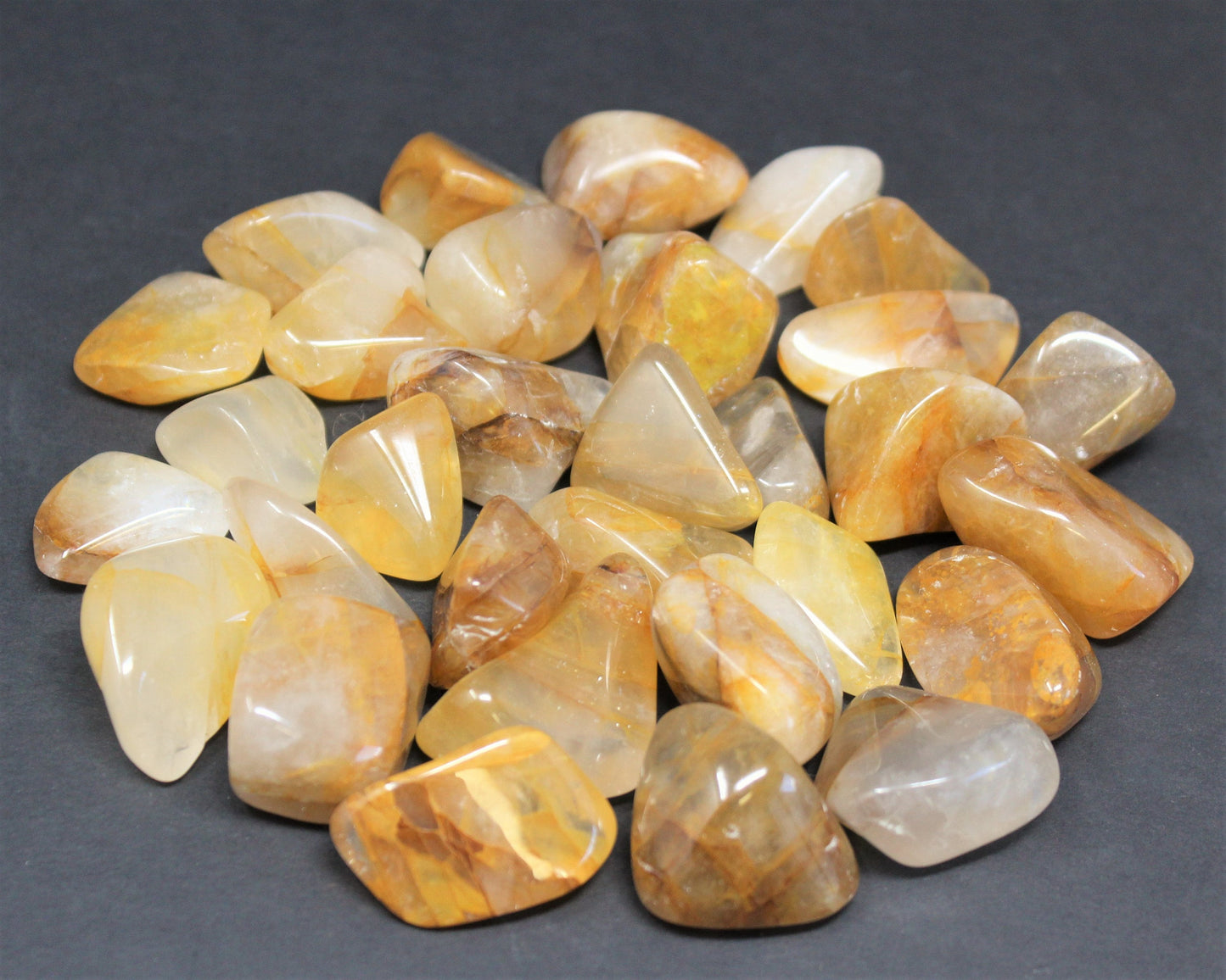 Hematoid Quartz Tumbled Stones