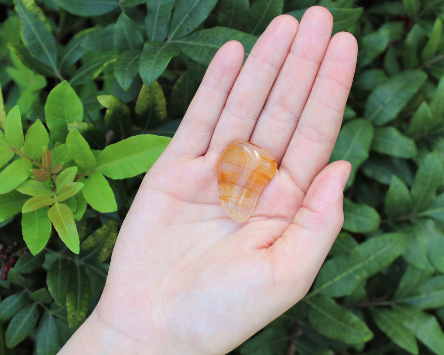 Hematoid Quartz Tumbled Stones