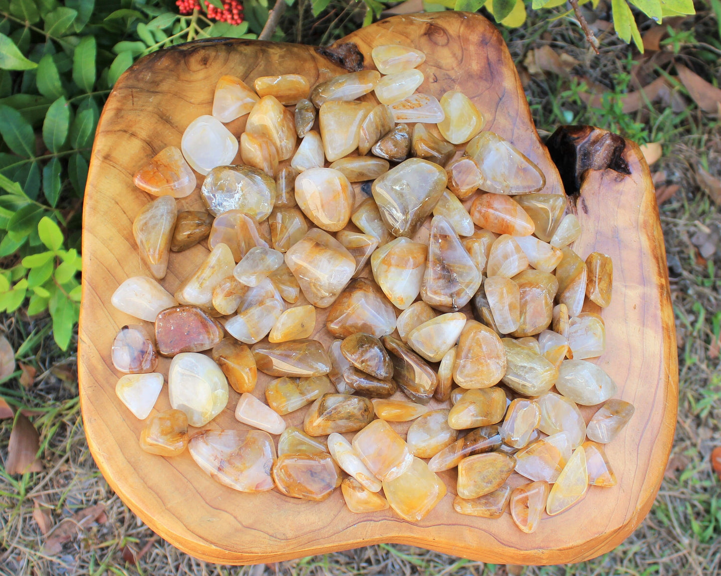 Hematoid Quartz Tumbled Stones