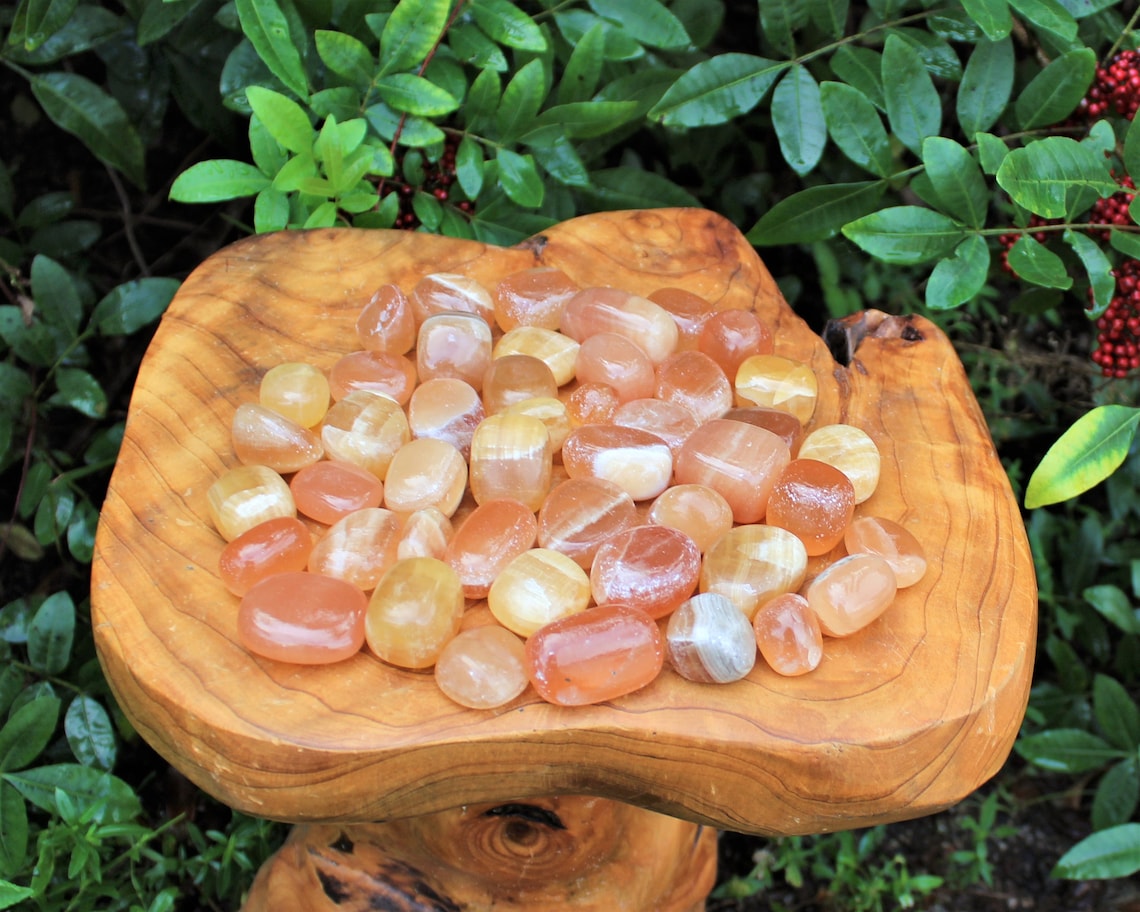 Honey Calcite Tumbled Stones