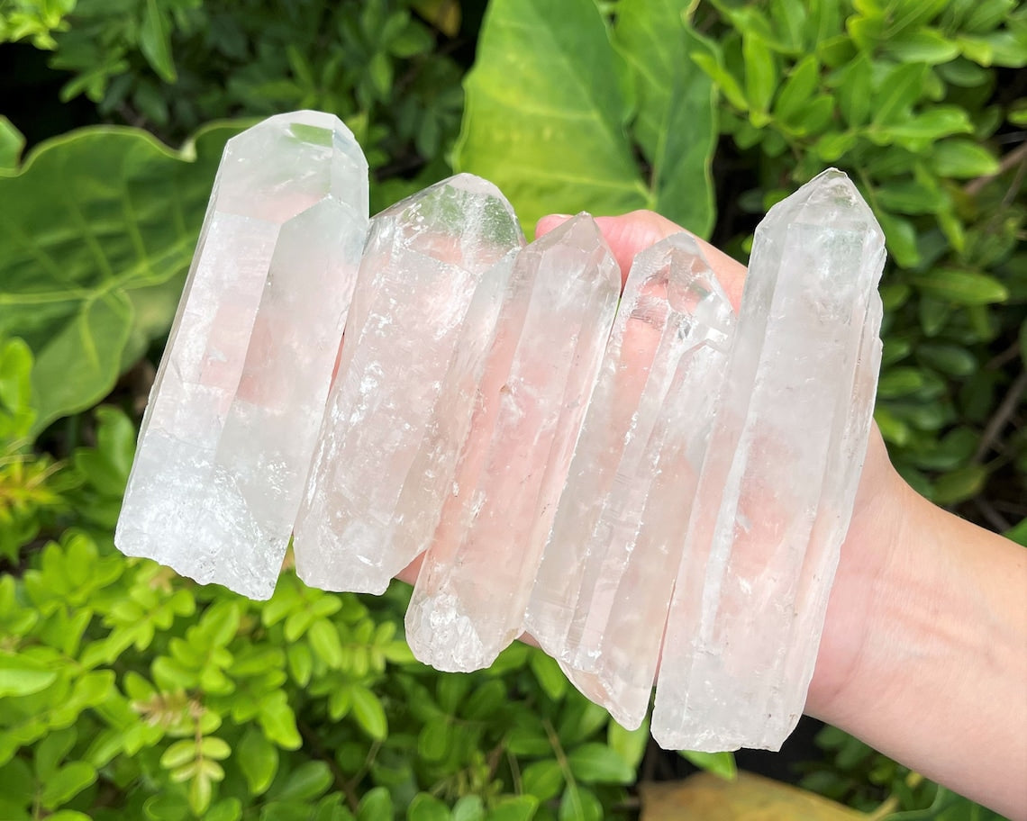 Large Clear Quartz Crystal Points