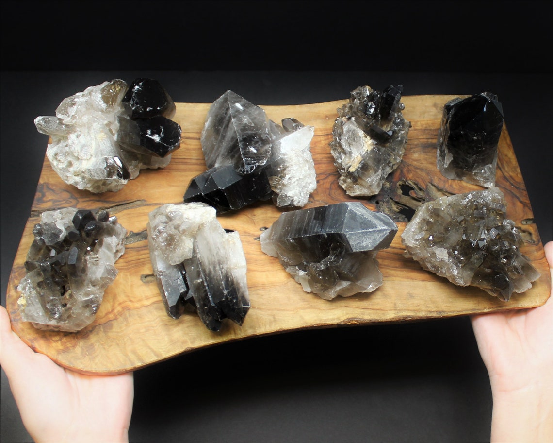 Large Smoky Quartz Clusters