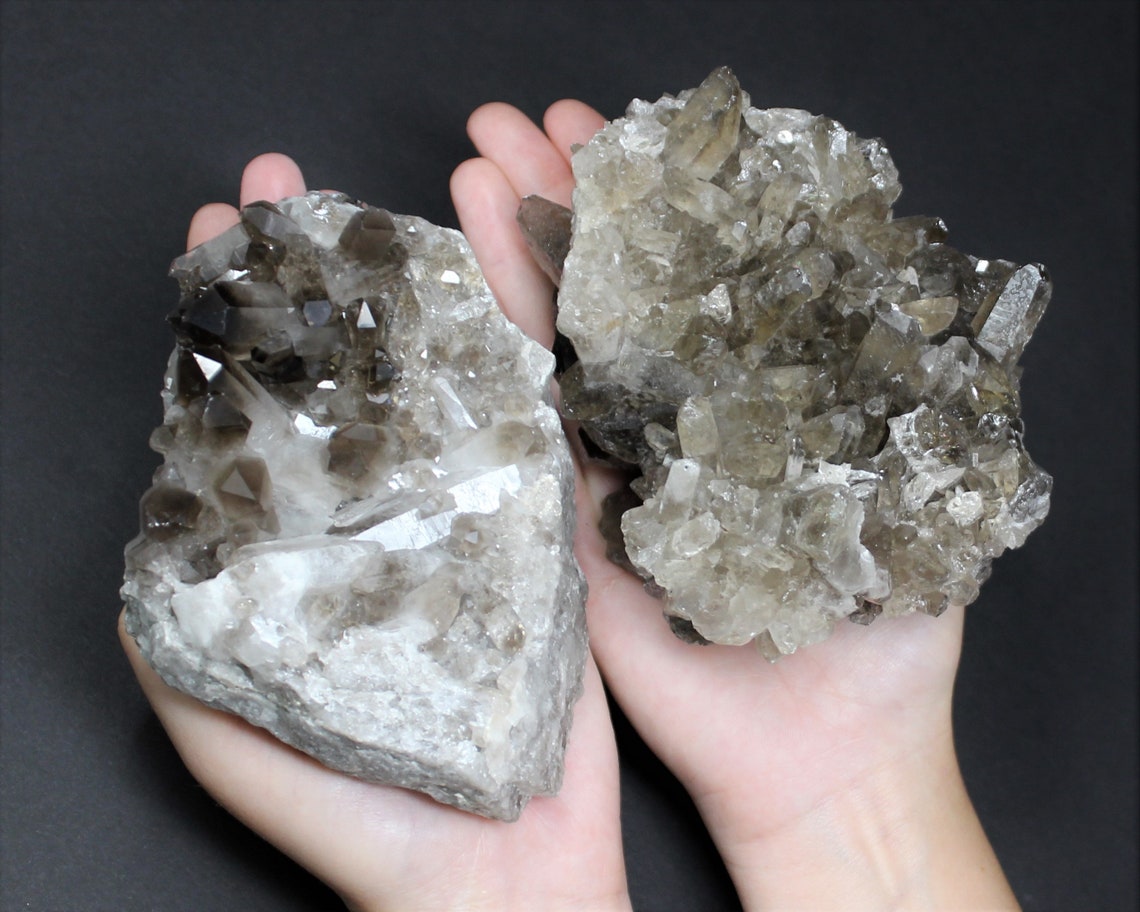Large Smoky Quartz Clusters