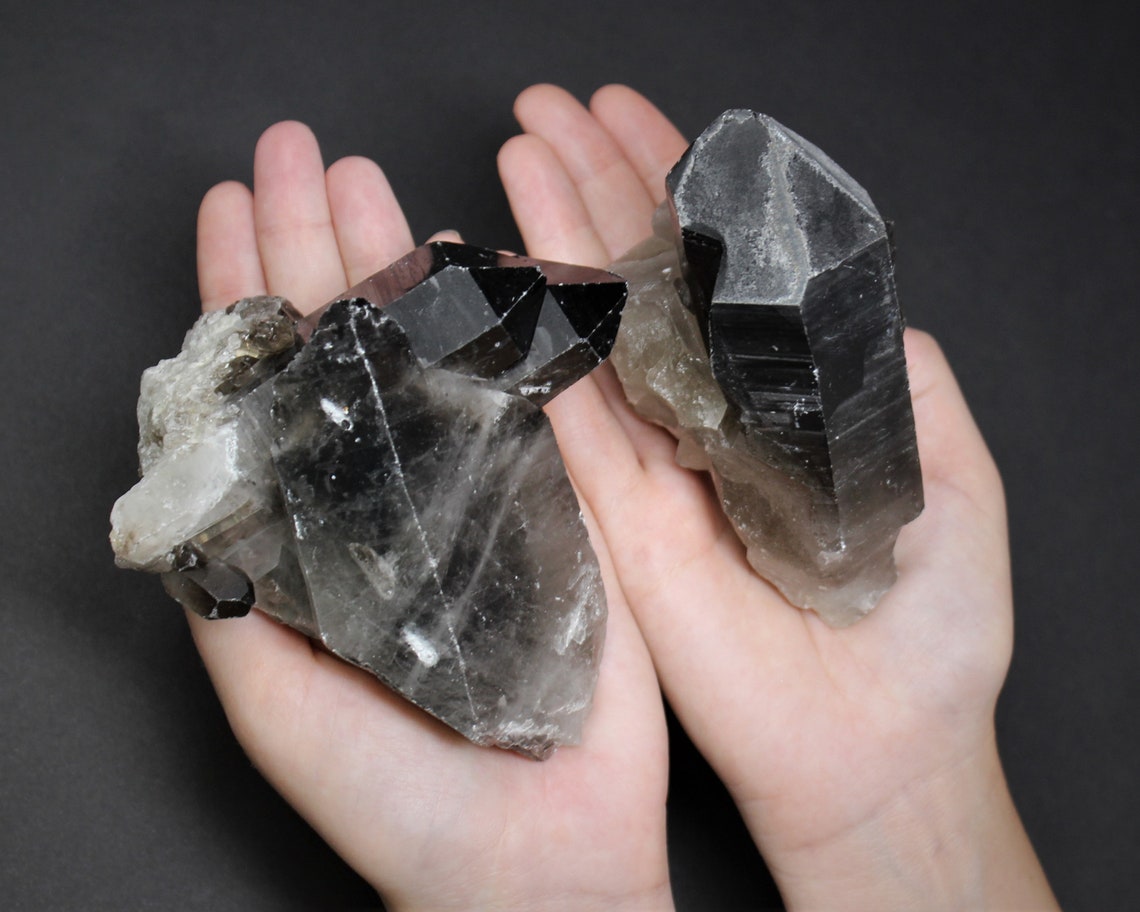 Large Smoky Quartz Clusters