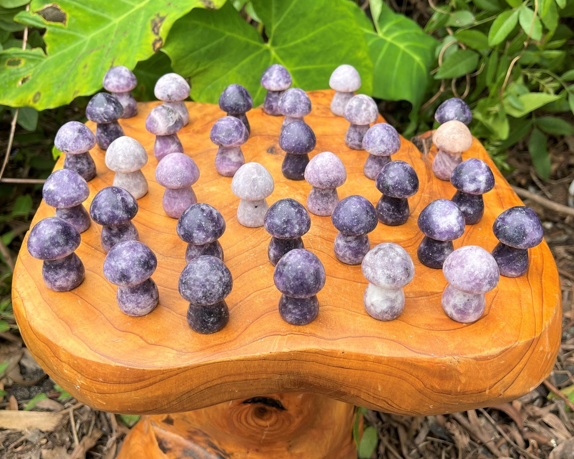 Lepidolite Crystal Mushrooms