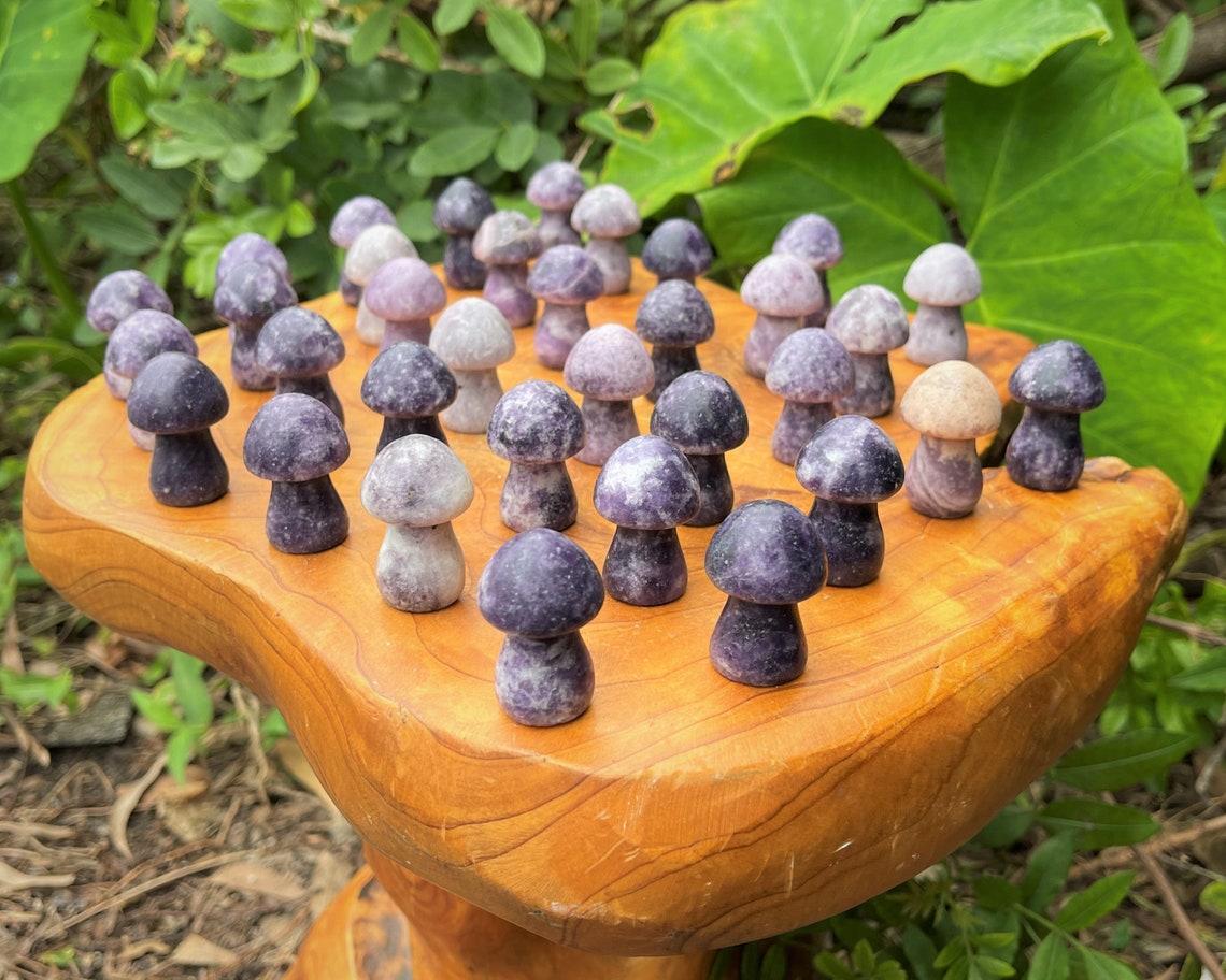 Lepidolite Crystal Mushrooms