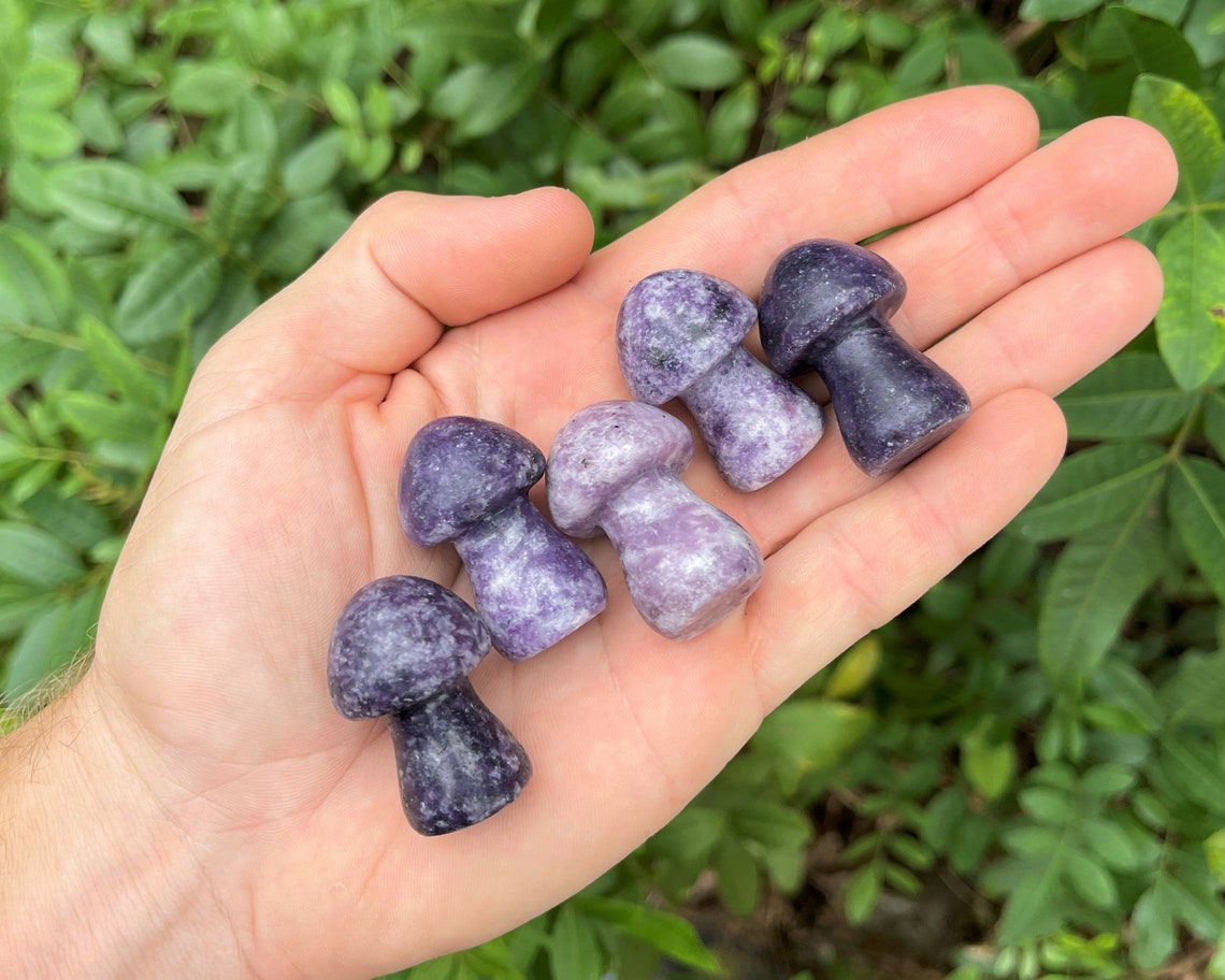 Lepidolite Crystal Mushrooms
