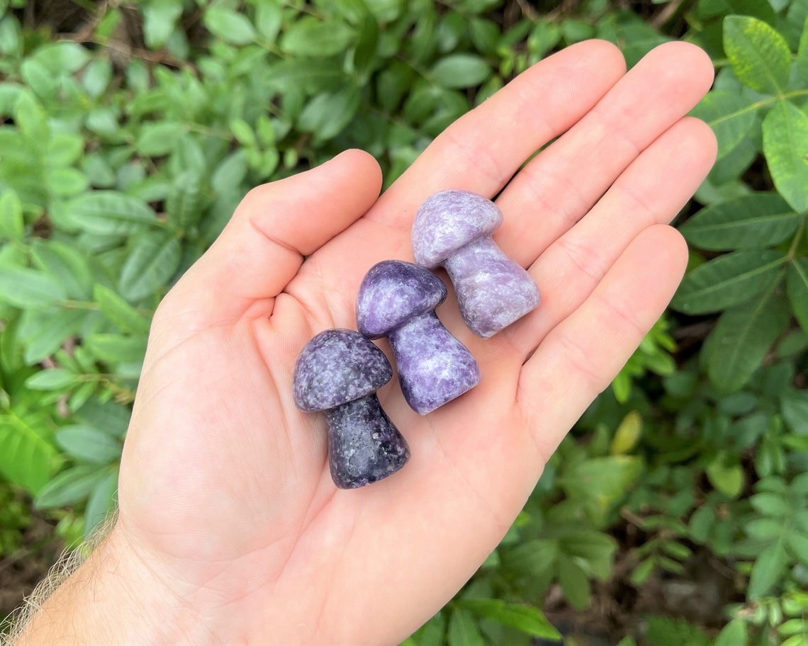 Lepidolite Crystal Mushrooms