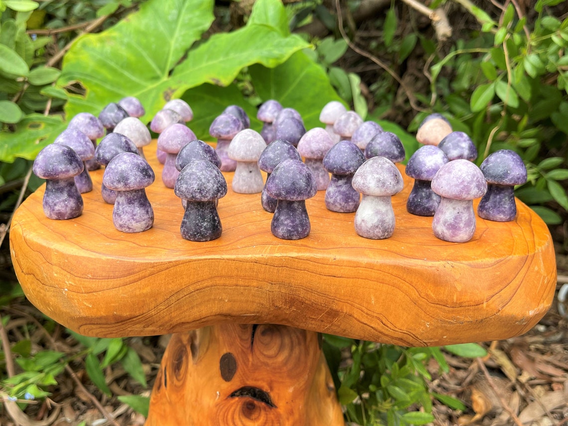 Lepidolite Crystal Mushrooms