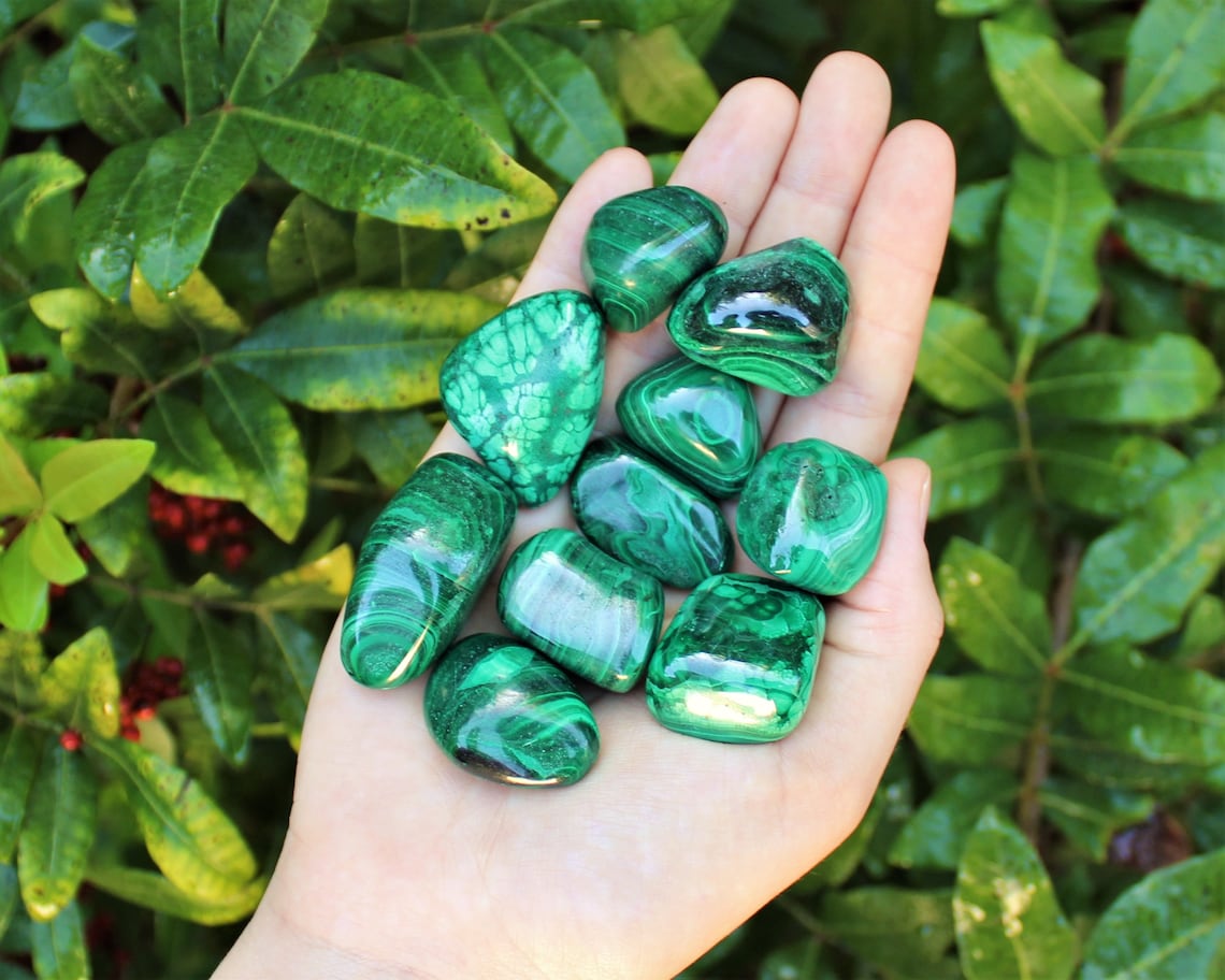 Malachite Tumbled Stones
