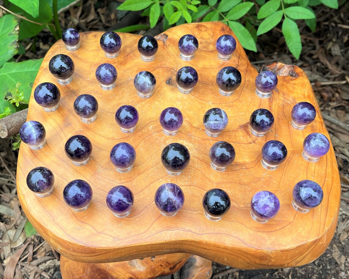 Mini Amethyst Crystal Sphere And Display Stand