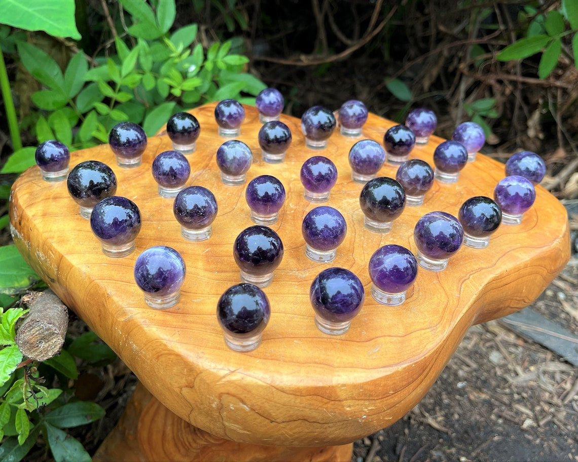 Mini Amethyst Crystal Sphere And Display Stand