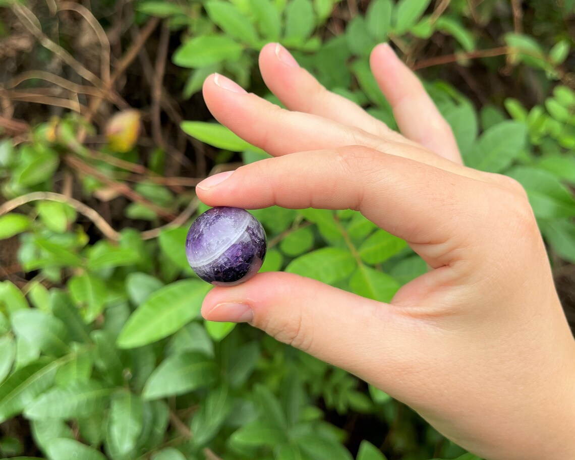 Mini Amethyst Crystal Sphere And Display Stand