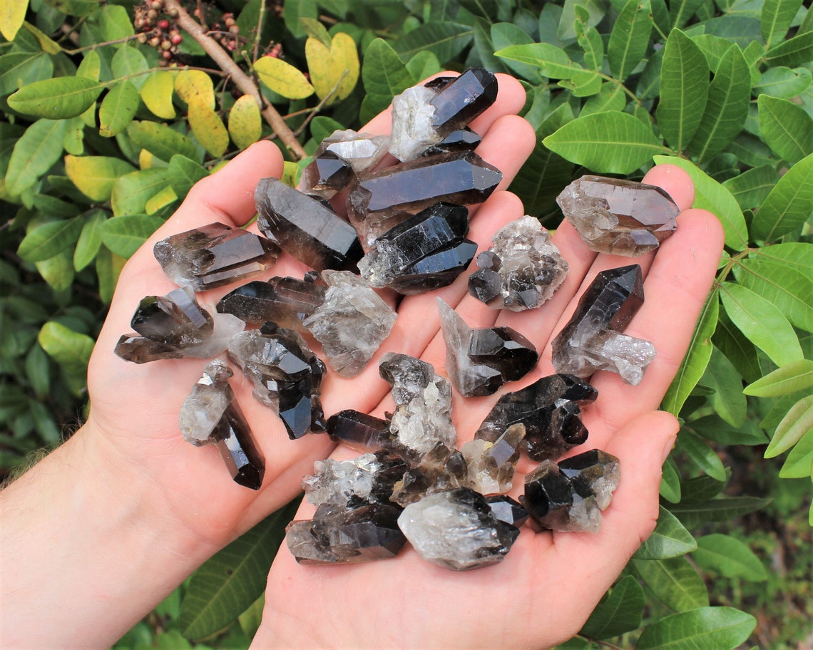 Mini Smoky Quartz Crystal Clusters