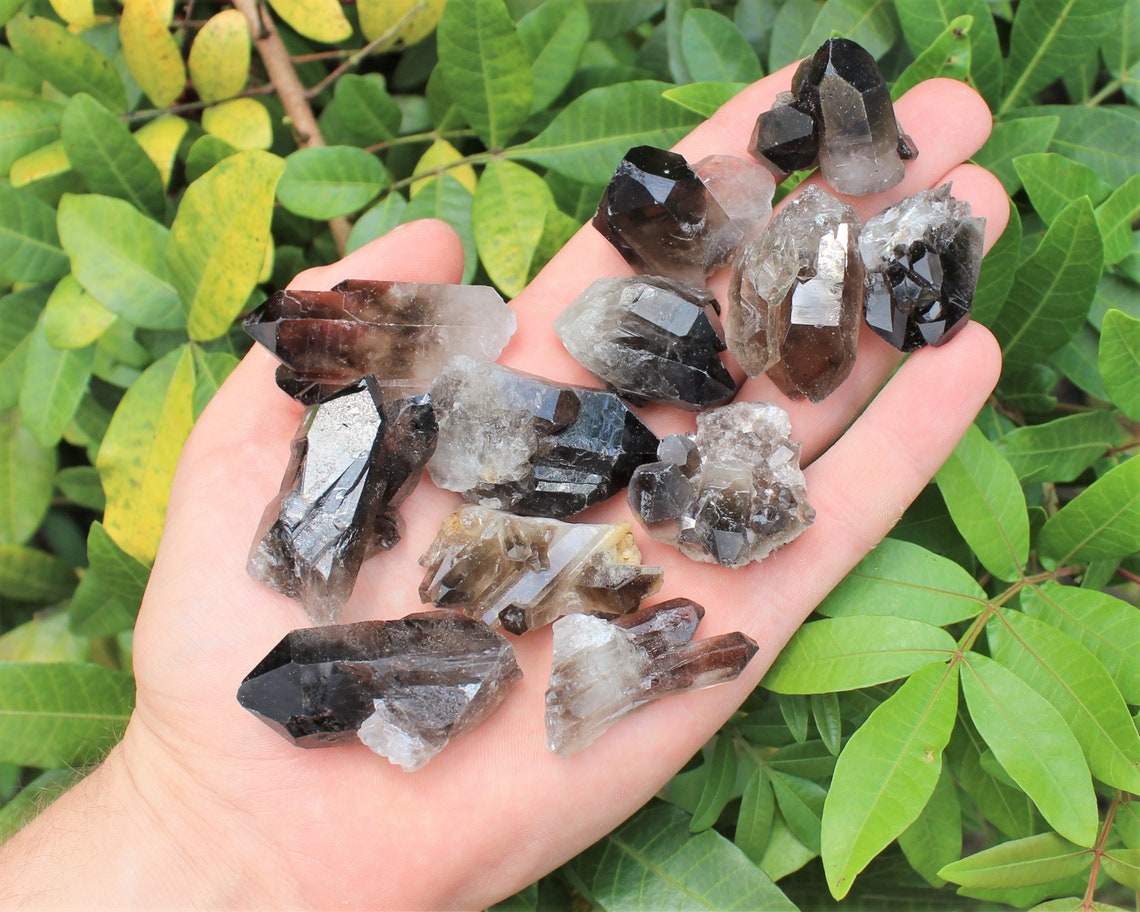 Mini Smoky Quartz Crystal Clusters