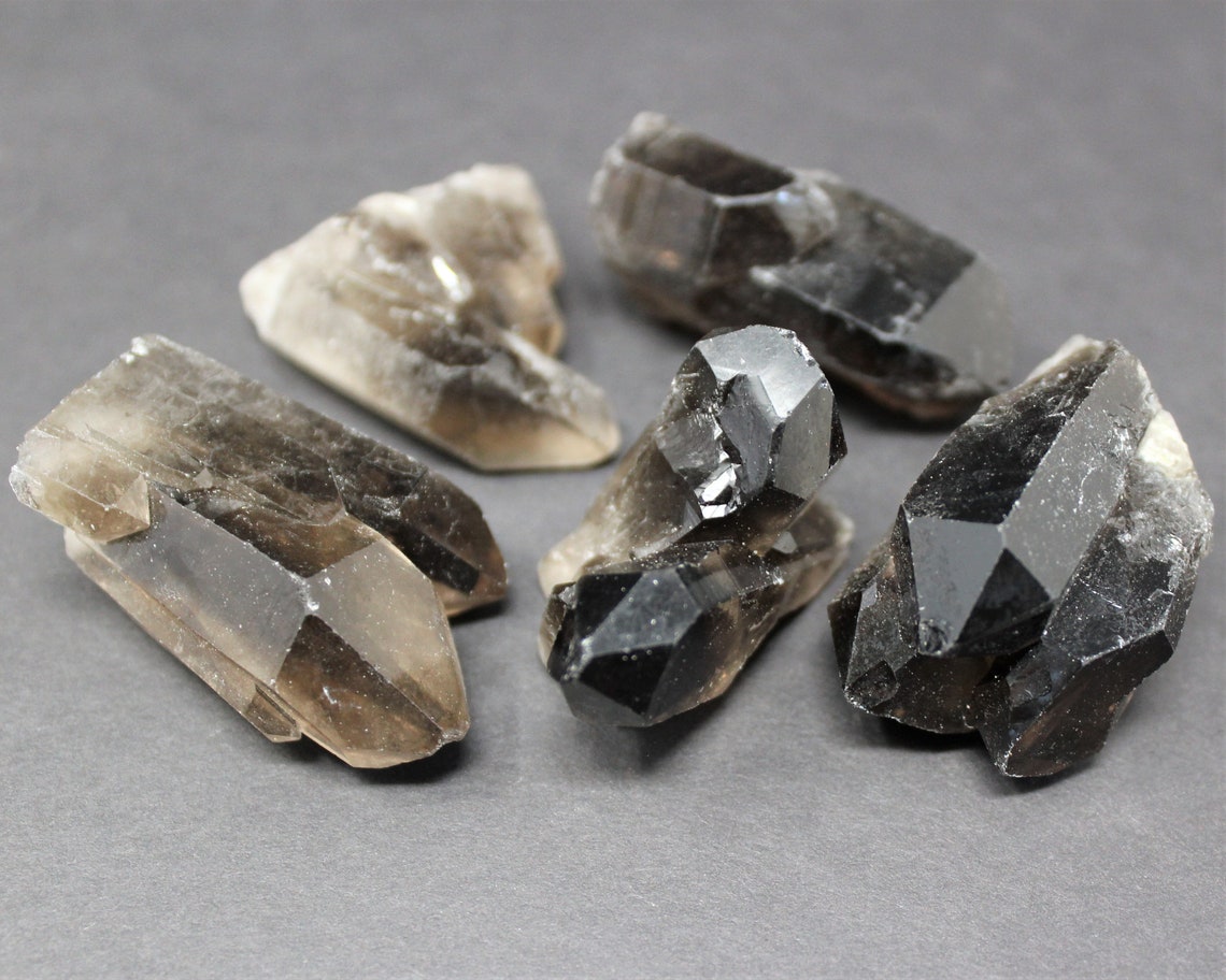 Mini Smoky Quartz Crystal Clusters