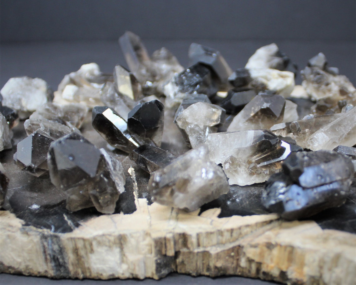 Mini Smoky Quartz Crystal Clusters