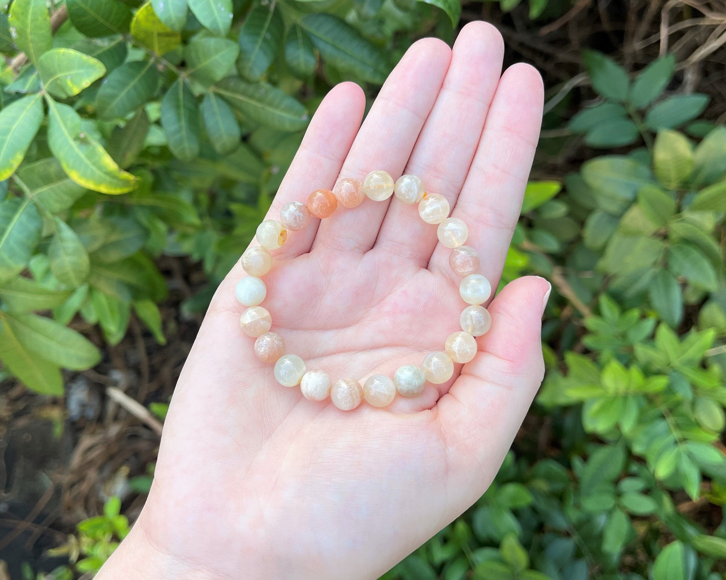 Moonstone Bead Bracelet