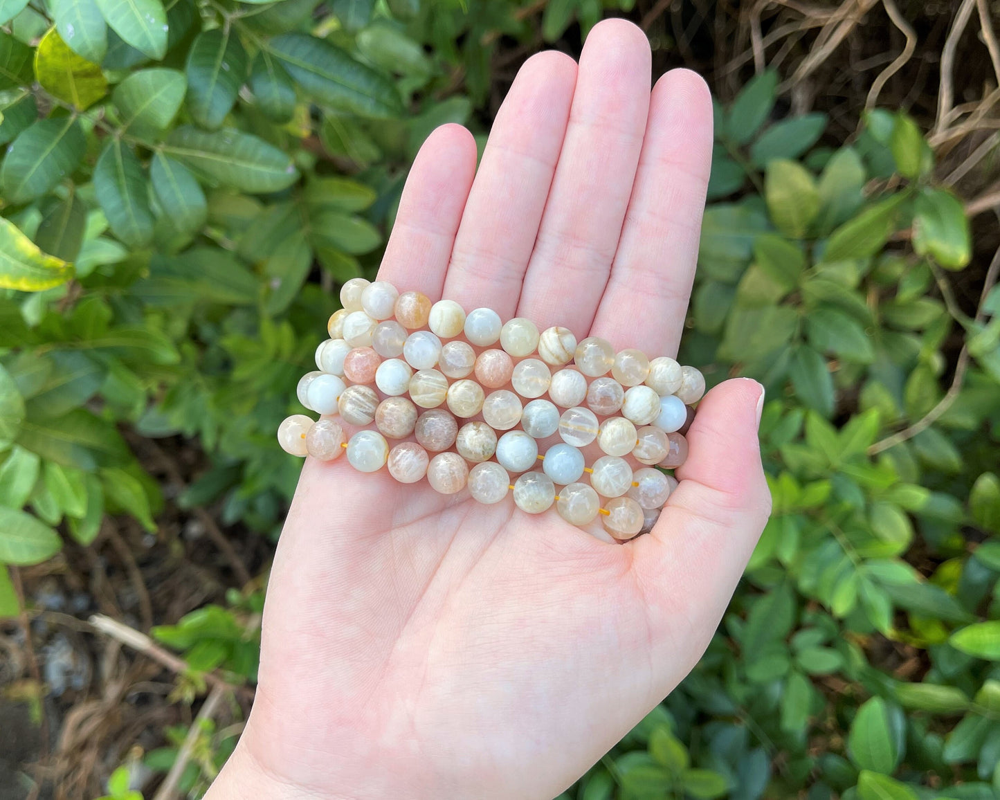 Moonstone Bead Bracelet