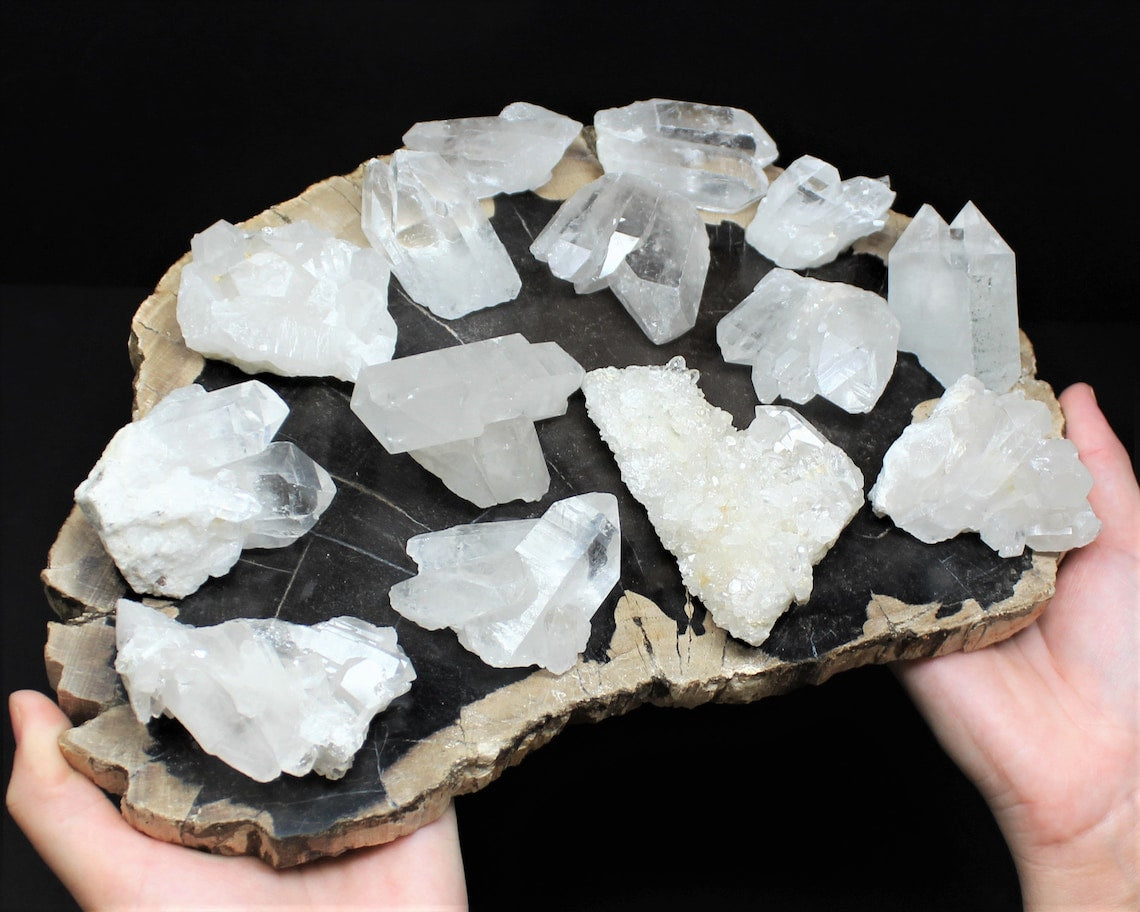 Natural Clear Quartz Crystal Clusters