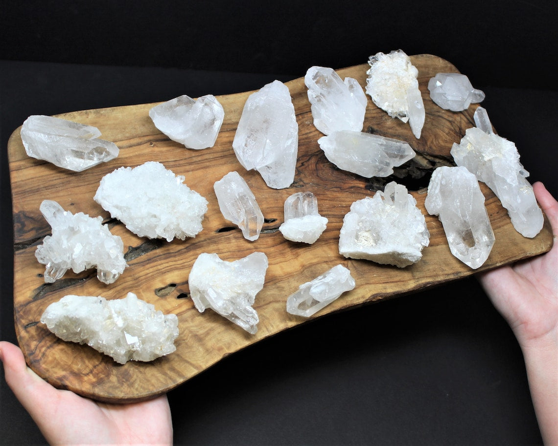 Natural Clear Quartz Crystal Clusters