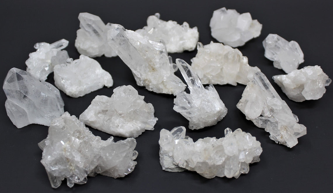 Natural Clear Quartz Crystal Clusters