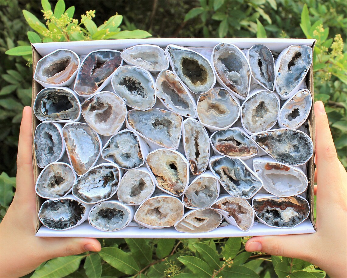 Natural Crystal Druzy Halves