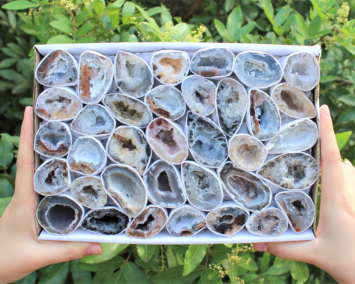 Natural Crystal Druzy Halves