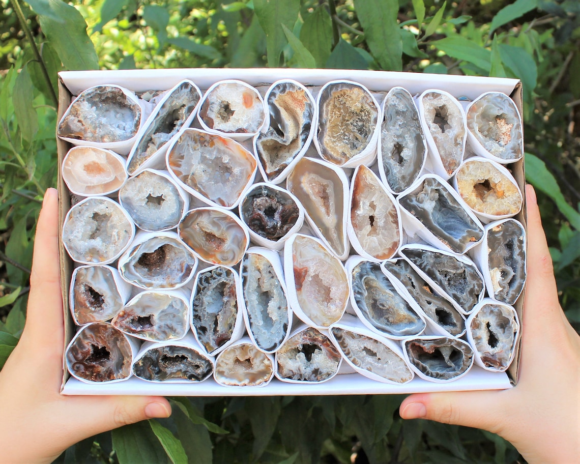 Natural Crystal Druzy Halves