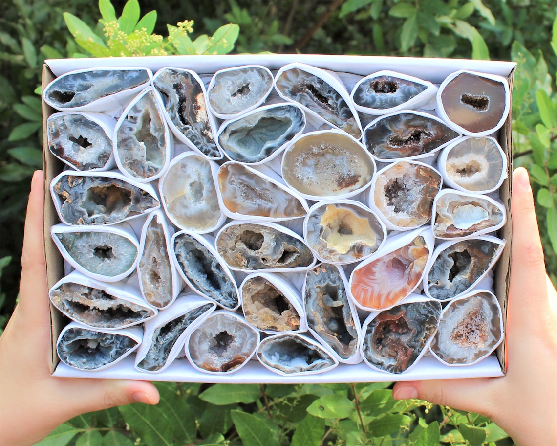 Natural Crystal Druzy Halves