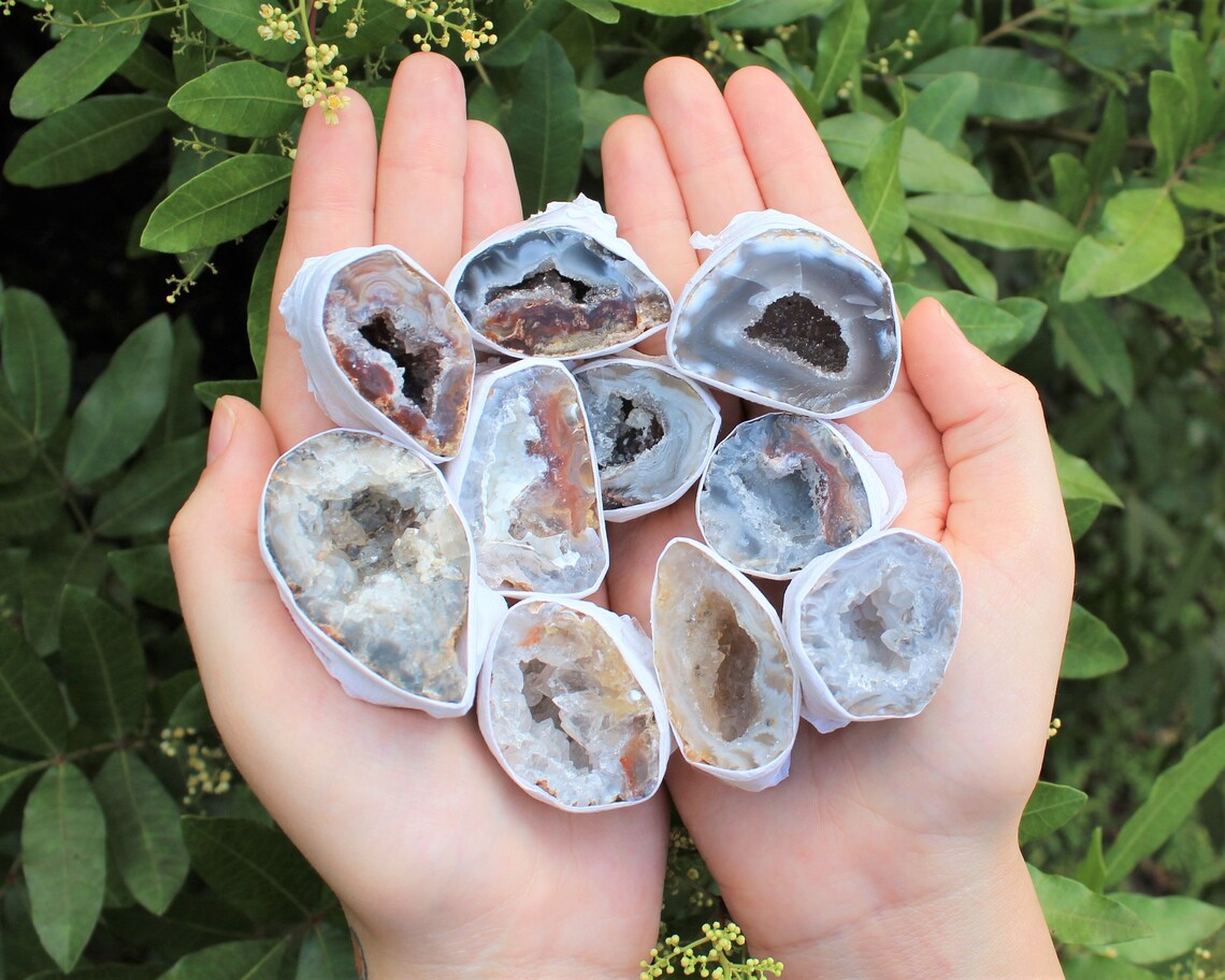 Natural Crystal Druzy Halves
