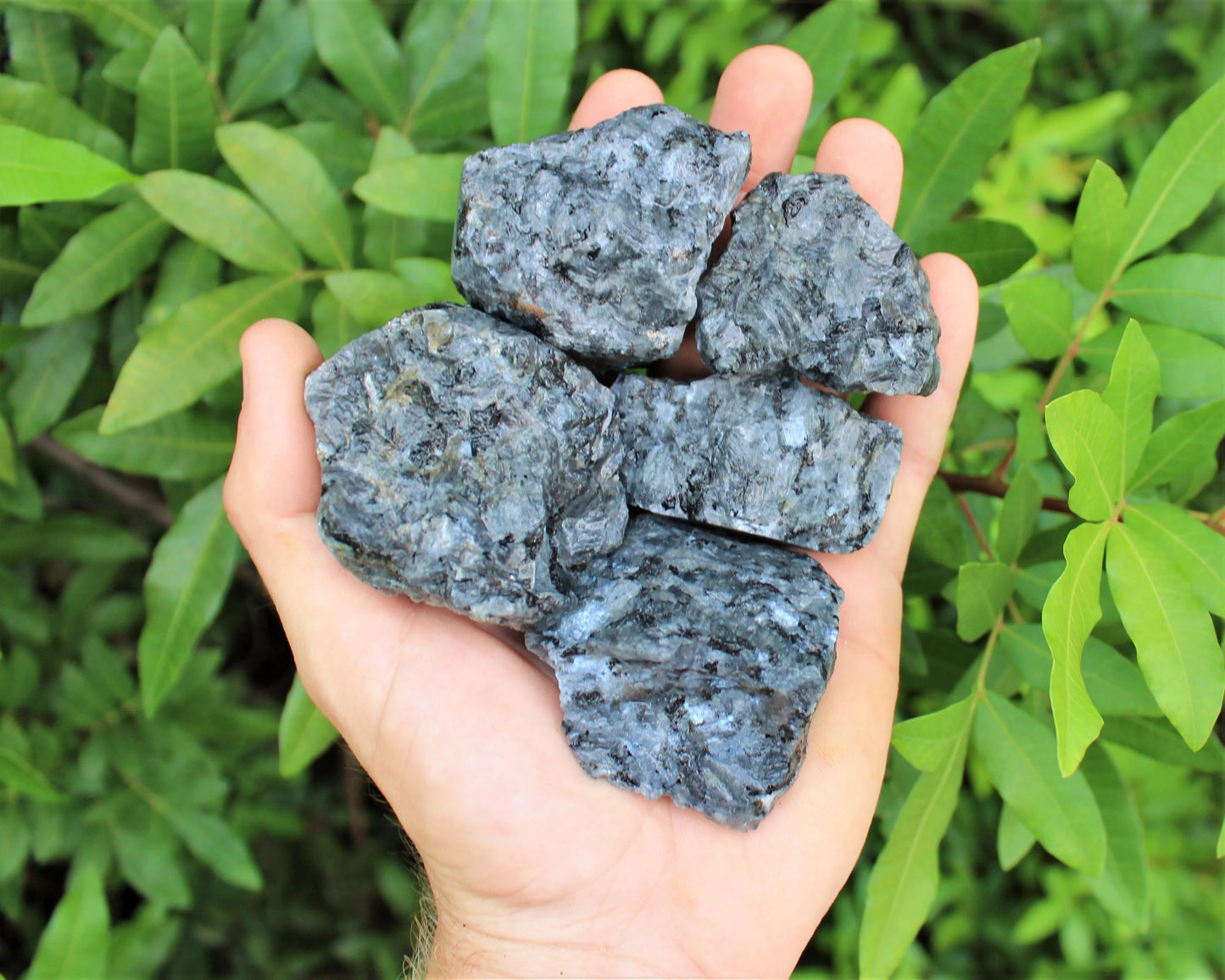 Natural Rough Larvikite Stones