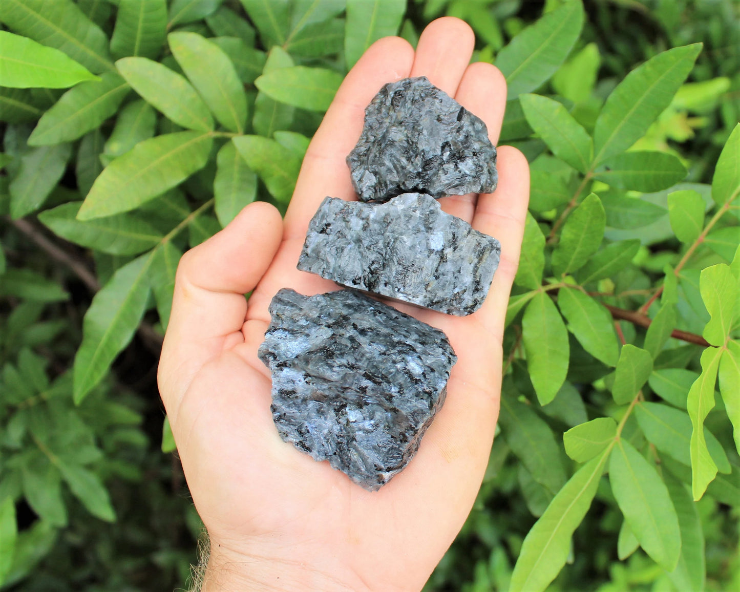 Natural Rough Larvikite Stones