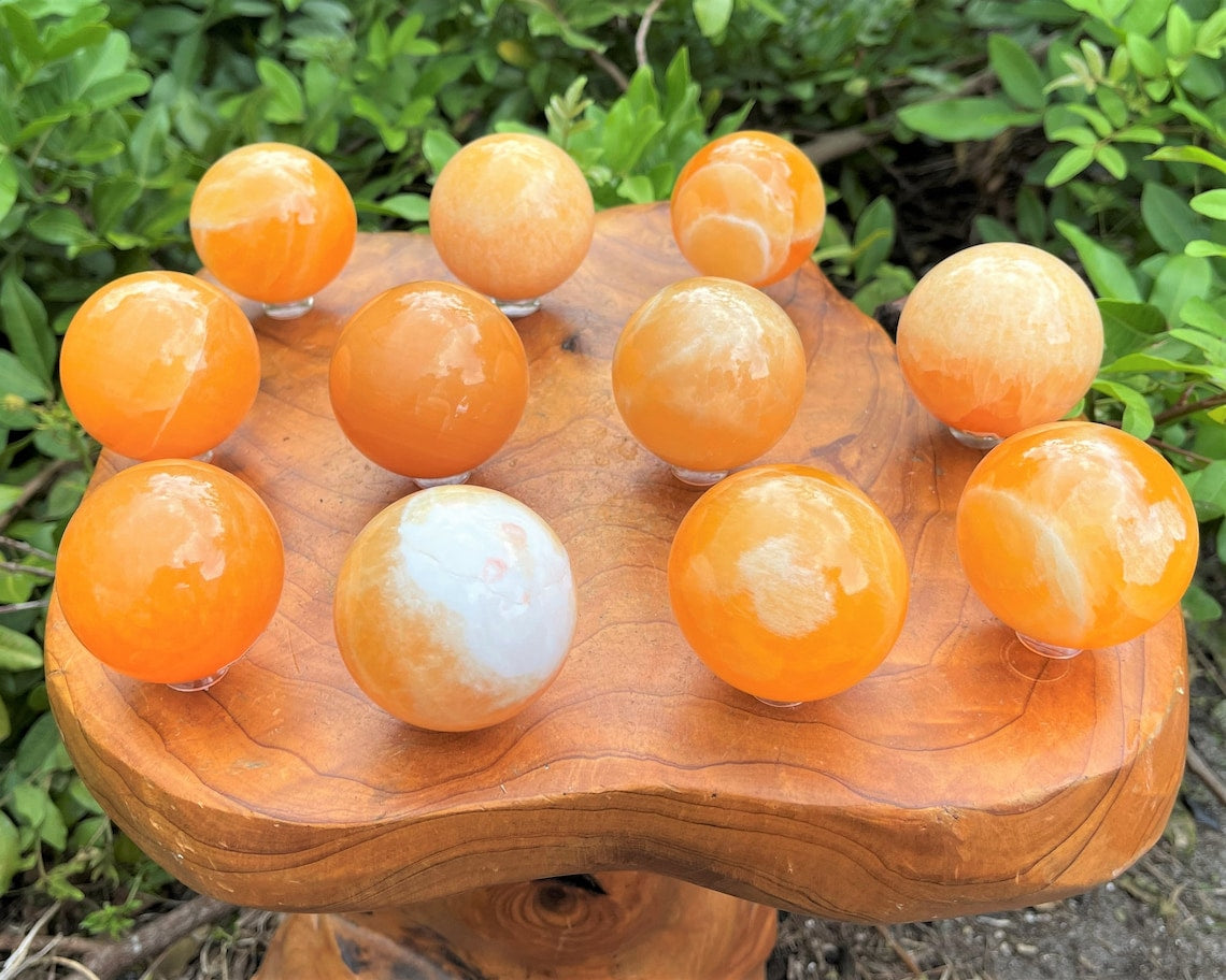 Calcite Crystal Sphere With Stand