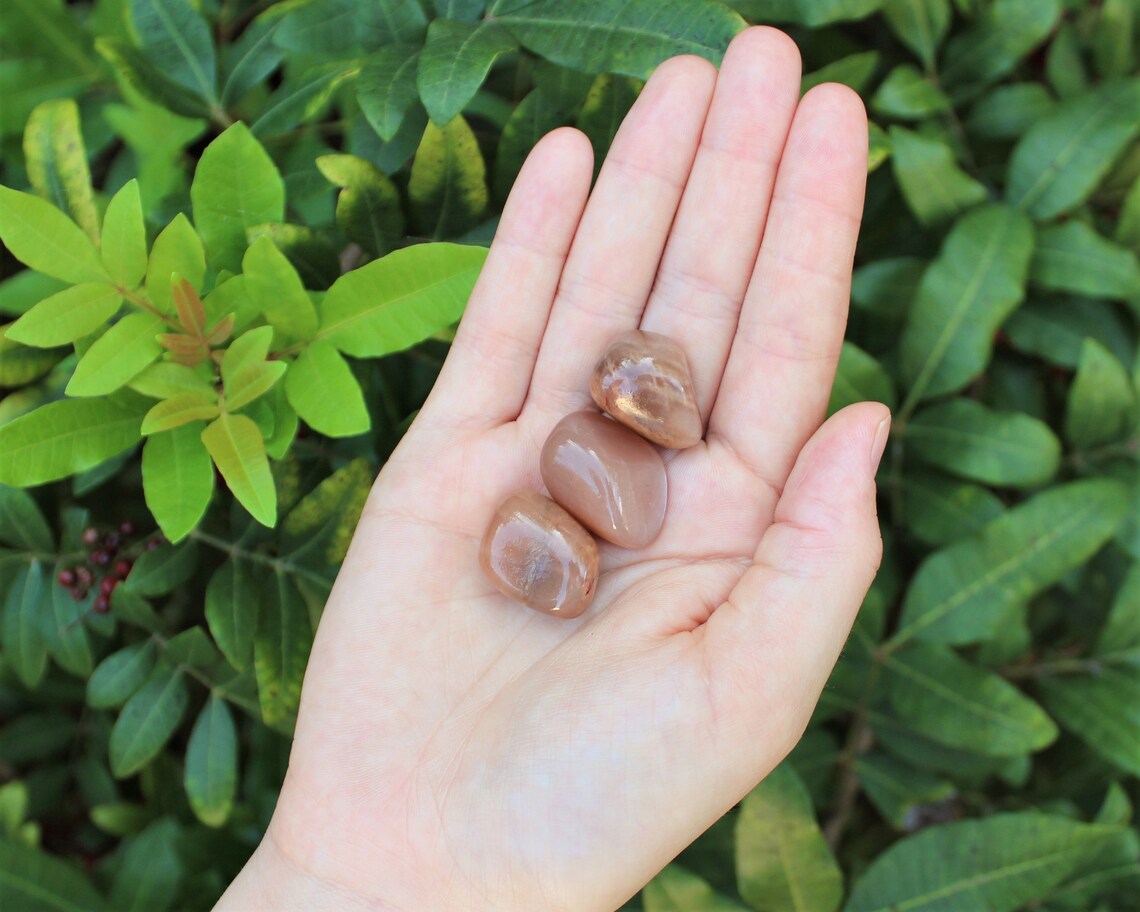 Peach Moonstone Tumbled Stones