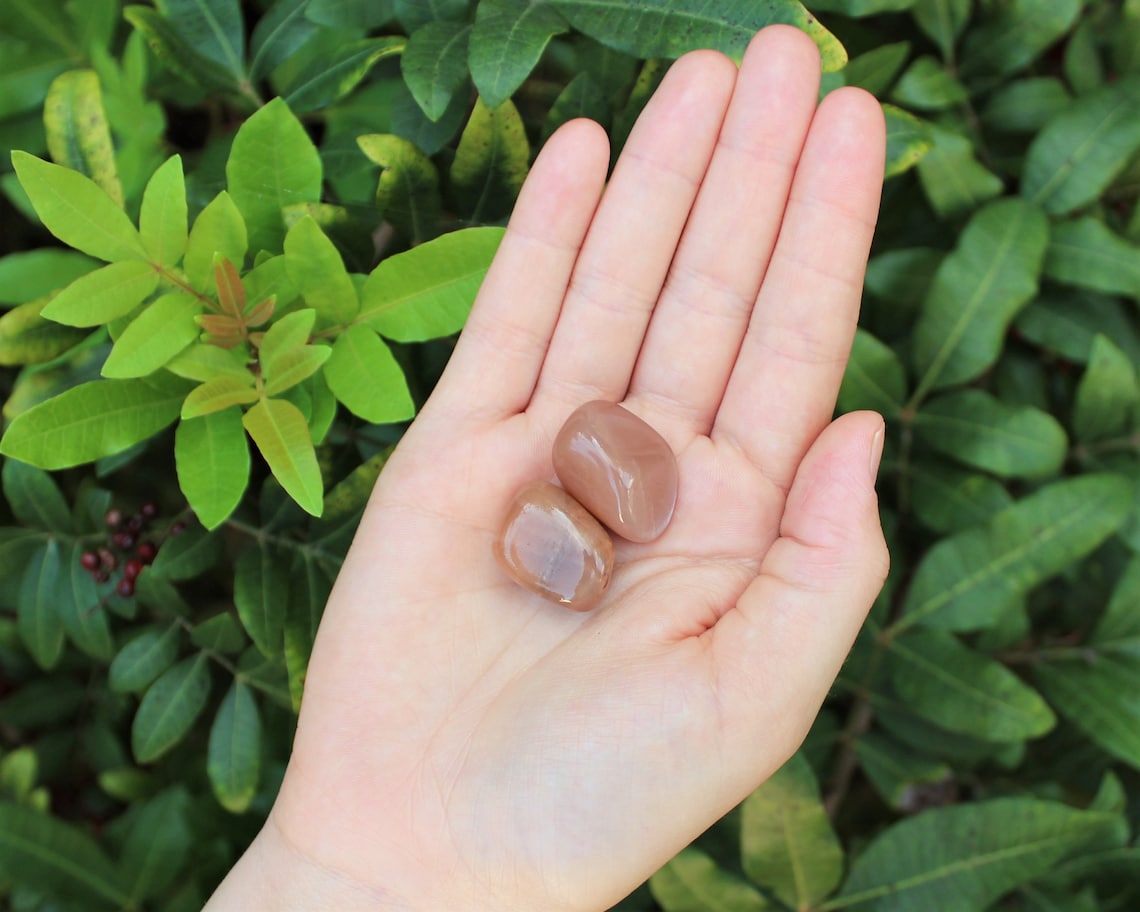 Peach Moonstone Tumbled Stones