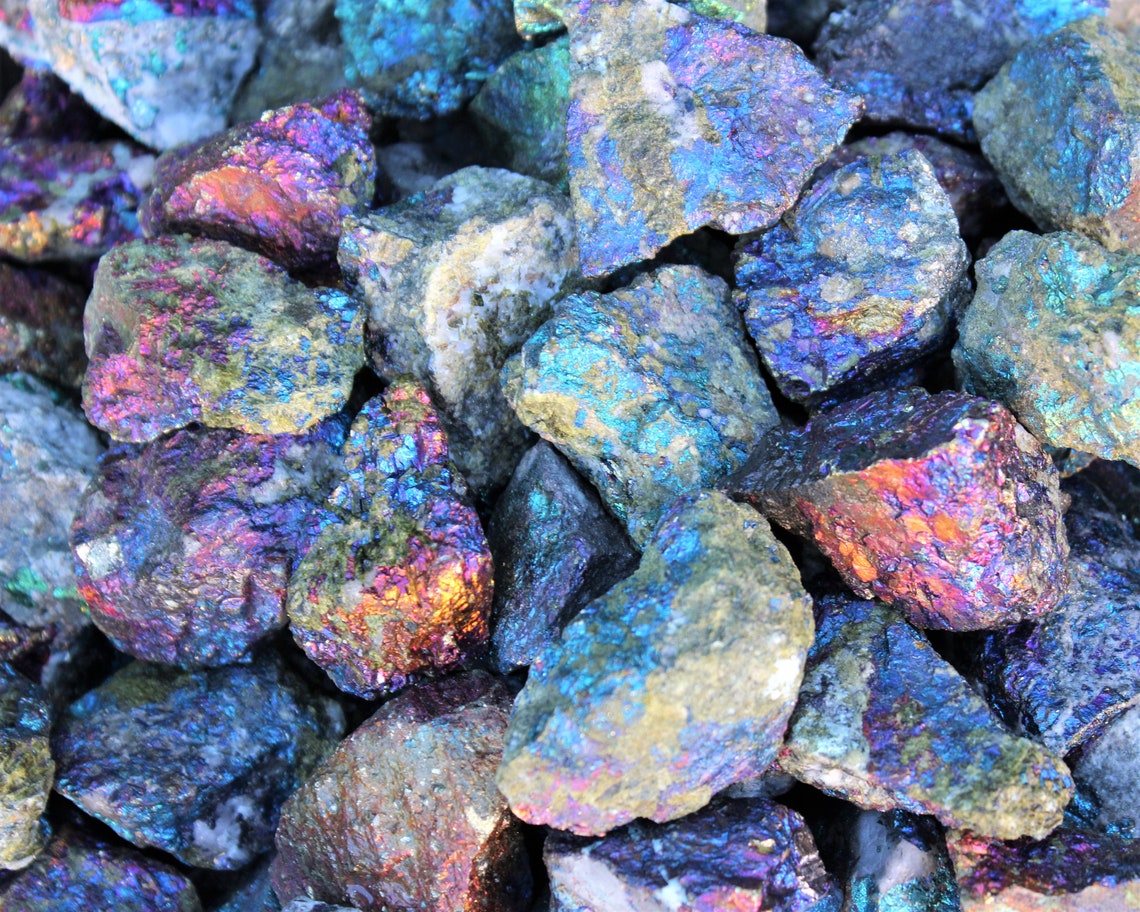 Peacock Ore Chalcopyrite Raw Rough Stones