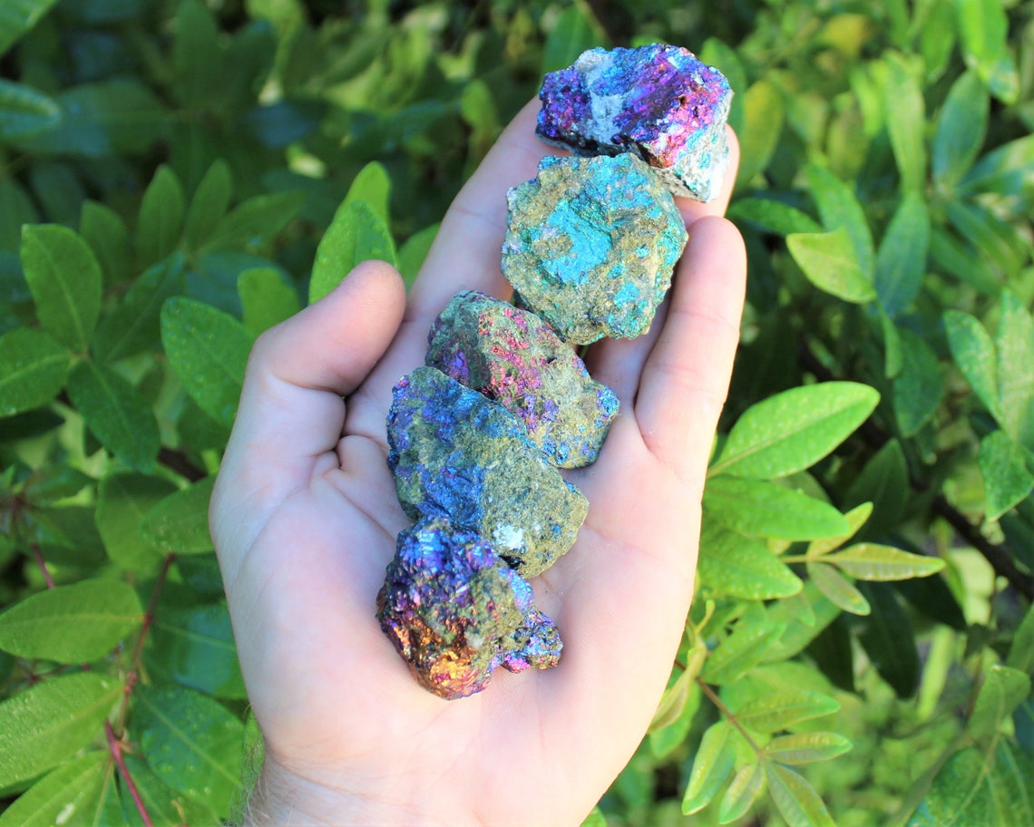 Peacock Ore Chalcopyrite Raw Rough Stones