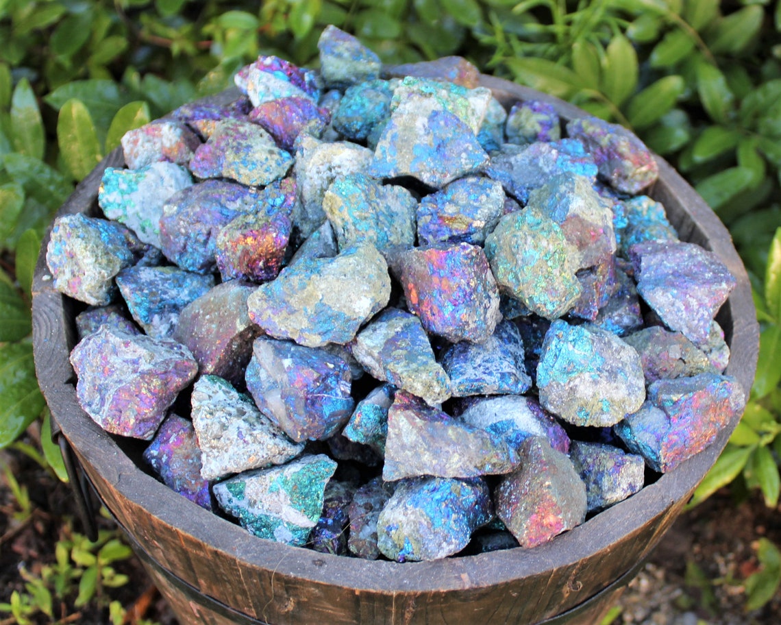 Peacock Ore Chalcopyrite Raw Rough Stones