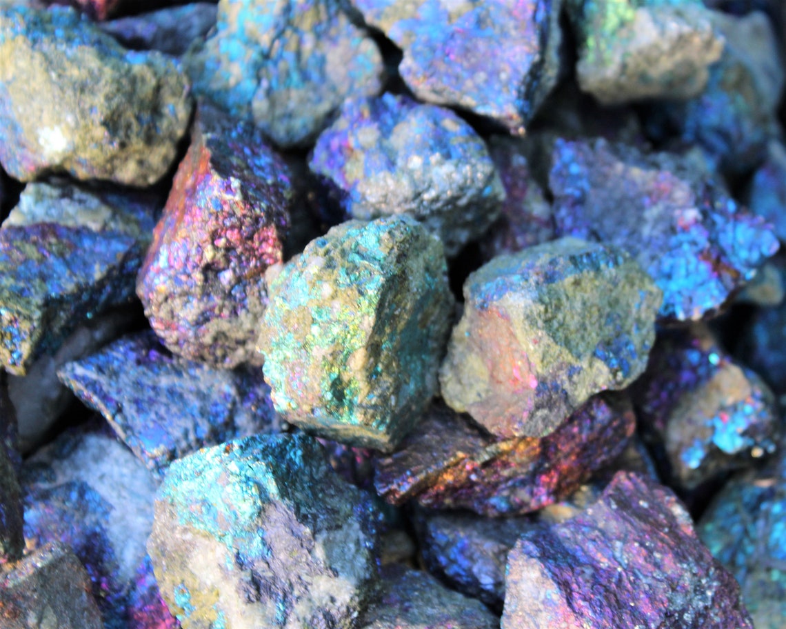 Peacock Ore Chalcopyrite Raw Rough Stones