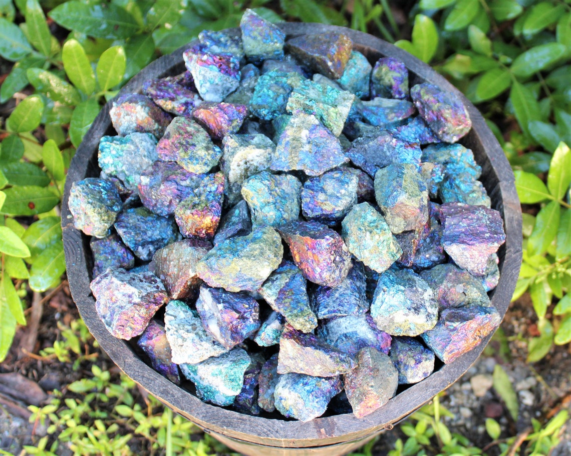 Peacock Ore Chalcopyrite Raw Rough Stones
