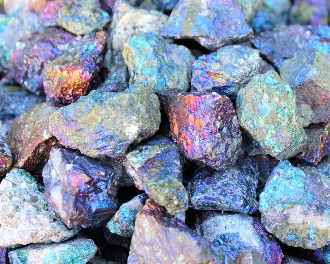 Peacock Ore Chalcopyrite Raw Rough Stones