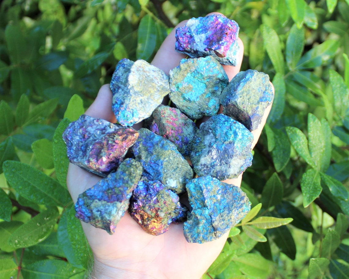 Peacock Ore Chalcopyrite Raw Rough Stones
