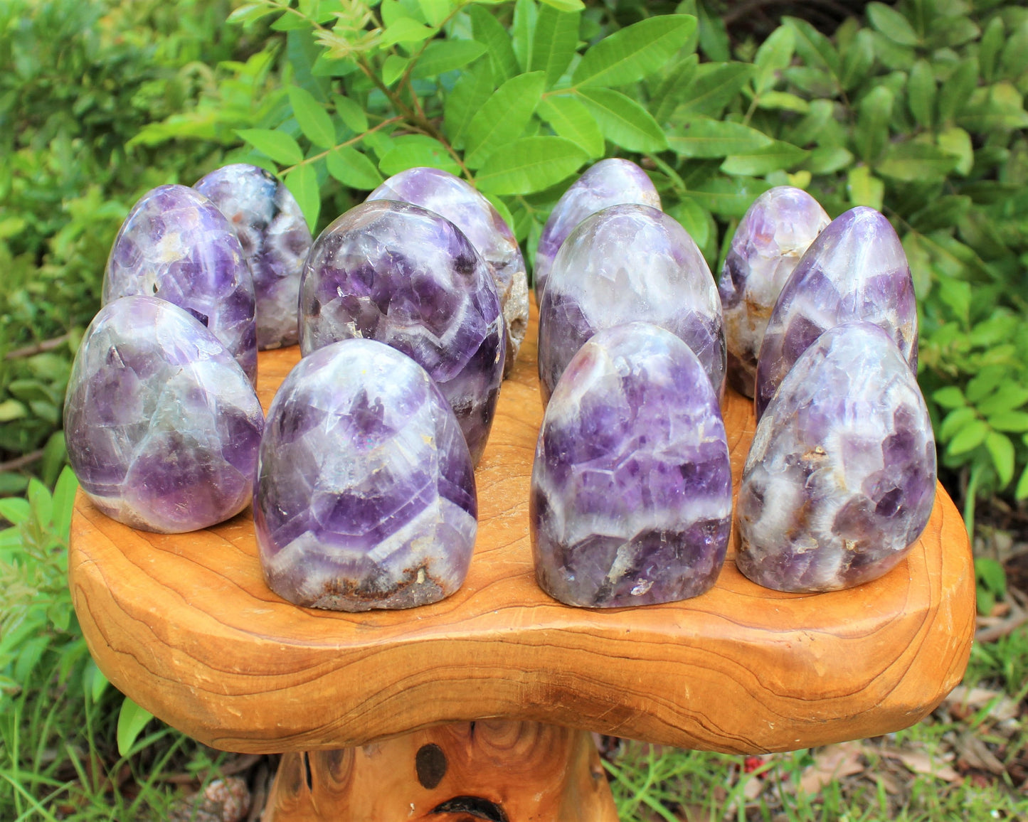 Polished Chevron Amethyst Stones
